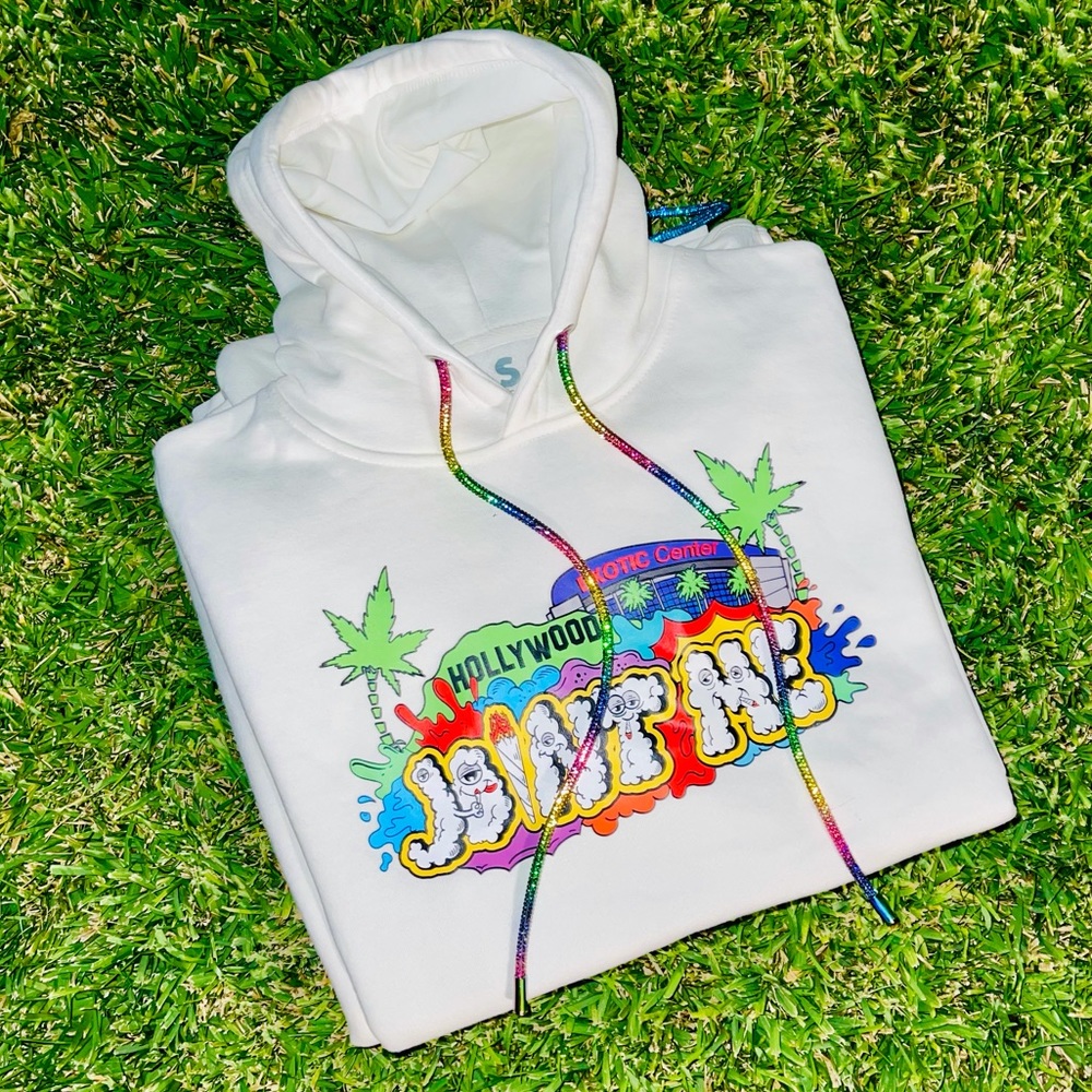 JOINT ME 🌈 RAINBOW CRYSTAL HOODIE SWAROVSKI WHITE